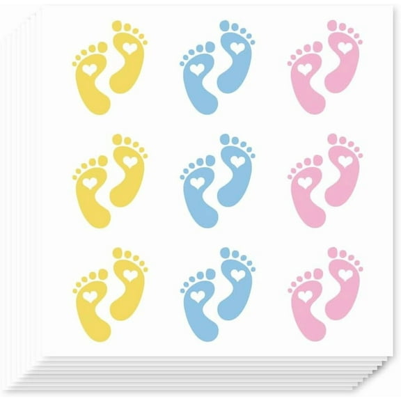 180 Pieces Self-Adhesive Colorful Footprints Labels Stickers 1 Inch Paw Marks Stickers for Planner Calendar Scrapbooking Crafting Party Decor Gift Bag Seal