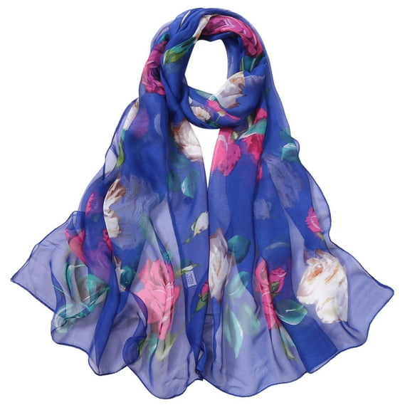 WCJM Scarf Polyester Scarf Blue Scarf One Size