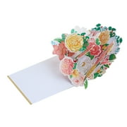 WINDLAND Exquisite Flowers Card PopUP Card Birthday Invitation Handmade Gift for Girls