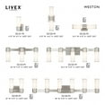 thumbnail image 5 of Weston 2 - Light Brushed Nickel / Silver Contemporary / Modern Incandescent Steel Wall Sconce, 5 of 6