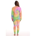 thumbnail image 3 of Just Love Women's Tie Dye Two Piece Thermal Pajama Sets (Tie Dye Pastel, Small), 3 of 3