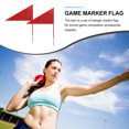 thumbnail image 4 of 4 banderas triangulares de hierro de color sólido para atletismo, lanzamiento de peso, marcador para juegos escolares al aire libre (rojo), 4 of 8