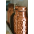 thumbnail image 2 of Hammered Copper Water Bottle - 1000 ml, Handmade Vessel for Health Benefits, 100% Pure Copper, 2 of 3