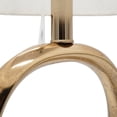 thumbnail image 4 of Noaman D14x28.5" Oval Shape Cut Out Metal Table Lamp with Cream Linen Shade, Gold & White Marble Base, Modern Decorative Lamp for Office, Bedroom, Living Room, 4 of 5