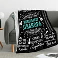 thumbnail image 3 of Fathers Day Grandpa Gifts Throw Blanket 50"X60", Gifts for Grandpa, Grandpa Birthday Gifts Ideas from Grandson Granddaughter, Gifts for Grandpa from Grandkids, Grandfather Gifts for Fathers Day, 3 of 6