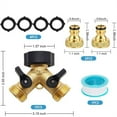 thumbnail image 3 of Teissuly 2 Way Dispenser Water Water Connection Dispenser Faucet Dispenser Y Distributor Inlet Hose Dispenser Water Connection Adapter Garden, 3 of 9