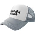thumbnail image 1 of Teacher Off Duty Polyester Mesh Hat Two Tone Trucker Summer Mesh Cap Outdoor, 1 of 9