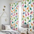 thumbnail image 5 of Blackout Kids Curtains,White Cartoon Dinosaurs Trees Pattern Childrens Insulated Curtains Set Of 2,Bedroom Essentials,Toddler Room Decor 52"x84", 5 of 5