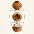 thumbnail image 4 of Imitation Rattan Wall Mounted Semi-Circular Flowerpot Storage Rack, Handmade Kitchen Sorting Basket, No Punching Required, for Wall Storage and Plant Display, 4 of 6