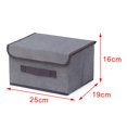 thumbnail image 2 of Cubo de almacenamiento, caja de almacenamiento plegable con tapa, cesta de almacenamiento de tejida organizador contenedor de cajones plegable S gris Soledad contenedor de almacenamiento con tapa, 2 of 6