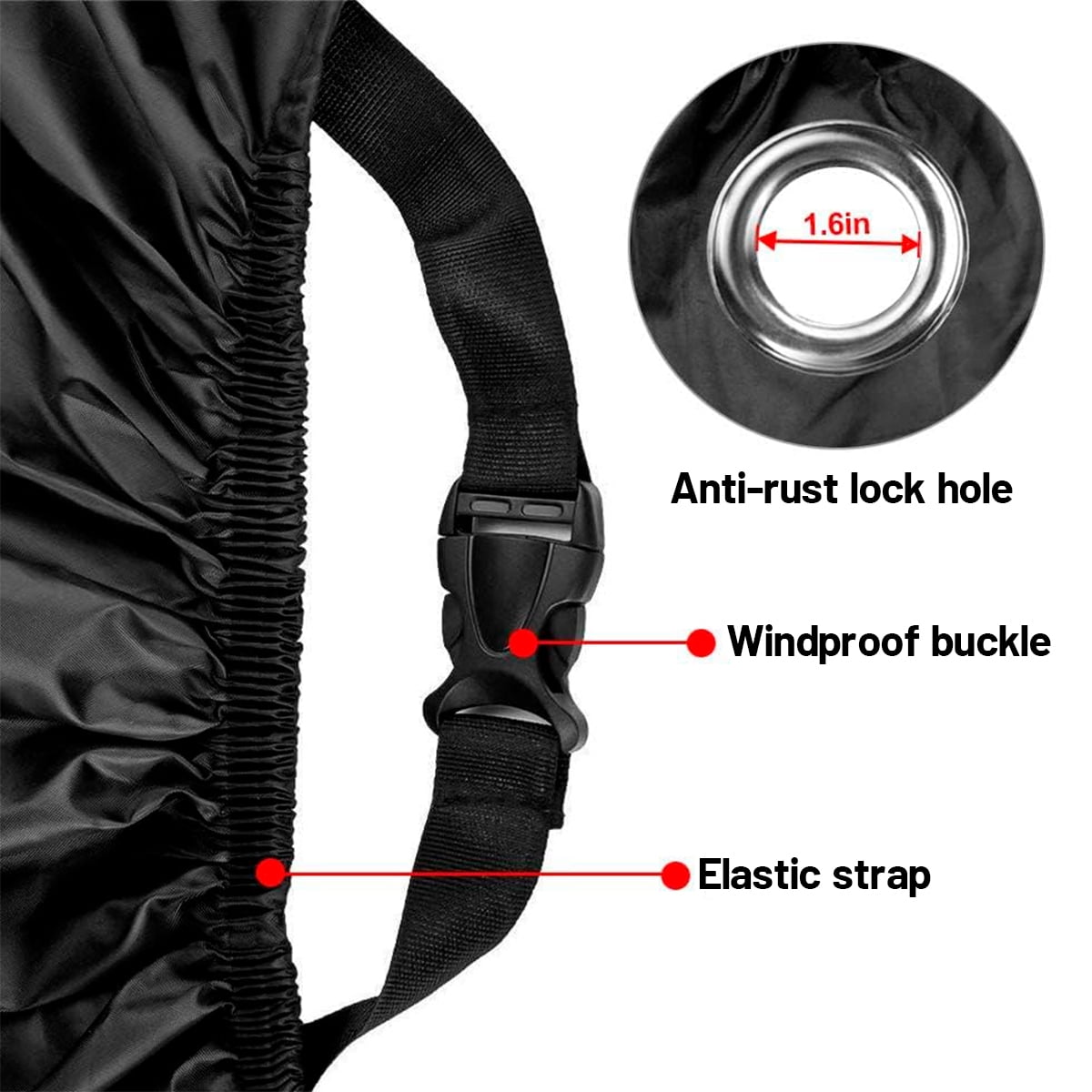 Motorcycle Cover,XL-Large Heavy Duty Motorcycle Cover Waterproof Outdoor Indoor Scooter Shelter Protection with Reflective Strips for Harley Davidson, Honda, Suzuki, Kawasaki, Yamaha
