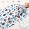 thumbnail image 5 of Kainsy Nautical Decor Blanket for Kids, Throw Blankets for Baby Toddler Kids, Soft Flannel s Whale Printed Kids' Blankets for Napping at School or Bed, Birthday Gift for Boys Girls(40"x50"), 5 of 7