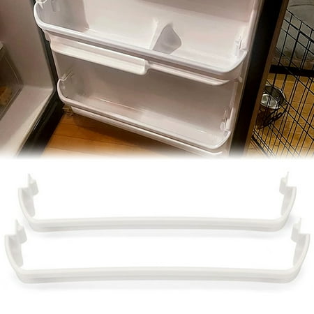 Condition photo showing Good Condition for kojem refrigerator door rack shelf retainer bar rail for frigidaire replaces 240534701 & 240534901