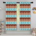 thumbnail image 5 of Blackout Kids Curtains,Blue and Brown Geometric Pattern Childrens Insulated Curtains Set Of 2,Bedroom Essentials,Toddler Room Decor 42x63in(106x160cm), 5 of 5