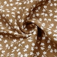 thumbnail image 6 of Floral Jumpsuits for Women Casual Square Neck Puff Sleeves Tunic Waist Flowy Wide nLEg Baggy Summer Jumpsuit for Vacation Beach Brown S-XL, 6 of 7