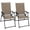 BROWN, variant on 4 Pack Outdoor Folding Patio Chairs, Portable High Breathable Seat Chairs with Ergonomic Armrests, Stable Anti-Slip Foldable Furniture for Lawn, Garden, Pool, Beach, Camping and Deck, Brown