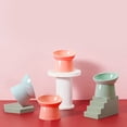 thumbnail image 5 of Cuenco para gatos, cuenco para perros, cuenco elevado para gatos, cuenco antivómitos para gatos, cuenco antideslizante para comida y agua, para cara plana, gato, perro pequeño (verde + verde) MFZFUKR ZYY-0227, 5 of 5