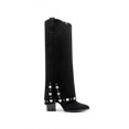thumbnail image 3 of BURUDANI Women's Equestrian Style Knee-High Buckle Detail Western Boots, 3 of 5