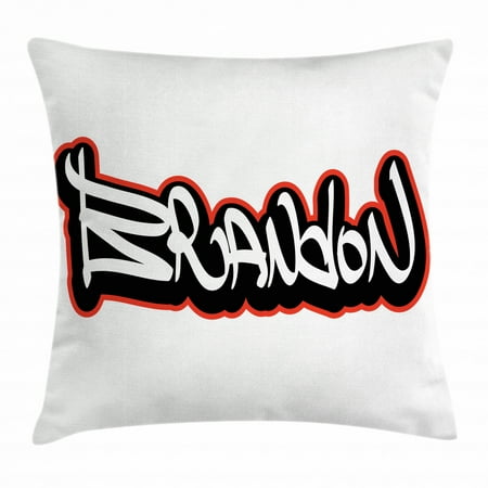 Brandon Throw Pillow Cushion Cover Urban Street Culture Hip Hop