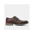 thumbnail image 5 of Fangasis Mens Dress Shoes Retro Brogues Lace Up Oxfords Office Glossy Casual Shoe Wine Red 11, 5 of 9