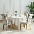 thumbnail image 3 of Touchbetter Chair Covers for Dining Room Set of 4,Stretch Kitchen Chair Slipcover 4 Pieces, Parson Chair Cover 4 Pack, Washable and Removable (Elegant Flowers), 3 of 7