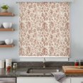 thumbnail image 5 of Brown Flowers Sheer Curtains 54 Inches Long, Vintage Farmhouse Floral Leaves Vines Light Filering Curtains, Breathable Simi Curtain Privacy Drapes for Kitchen Bathroom Small Window Treatment, 5 of 9