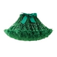 thumbnail image 4 of HAOTAGS Fluffy Skirts GirlsElastic Waist Adjustable Performance Mini Skirt Green M, 4 of 6
