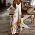 thumbnail image 2 of IROINNID Women's Sundress Boho Summer Deep V Neck Sleeveless Maxi Dress Casual Elegant Swing Long Dress Prints Drop Waist Dress, 2 of 5