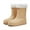 Brown, variant on asddcavvf Women's Rain Shoes Outer Wear Hundred Versatile Drawstring Mouth Padded Removable Fleece C