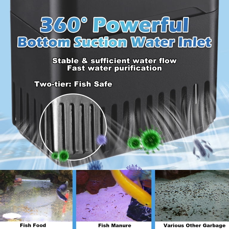 Internal Turtle Tank Filter with Bio-Balls, 222 GPH photo 5