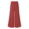 thumbnail image 4 of ZANZEA Women Leisure Wide Leg Elastic Waist Decorative Buttons Pants, 4 of 8