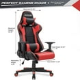 thumbnail image 5 of Furniwell Gaming Chair - High Back Computer Desk Chair with Headrest and Lumbar Support (Red), 5 of 16
