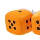 thumbnail image 5 of 2x2 Dados Retro Difusos Con Puntos De Felpa Dados Colgante Ornamento Amarillo, 5 of 5