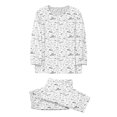 thumbnail image 2 of WCJM Adult Women Daily Relax Sets Printed Long Sleeve Top and Comfort Everyday Trousers Grey Long Sleeve Crew Neck Pajama Sets, 2 of 7