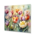 thumbnail image 2 of Designart "Tulip Garden" Floral Palms & Palm Trees Metal Art Living Room, 2 of 5