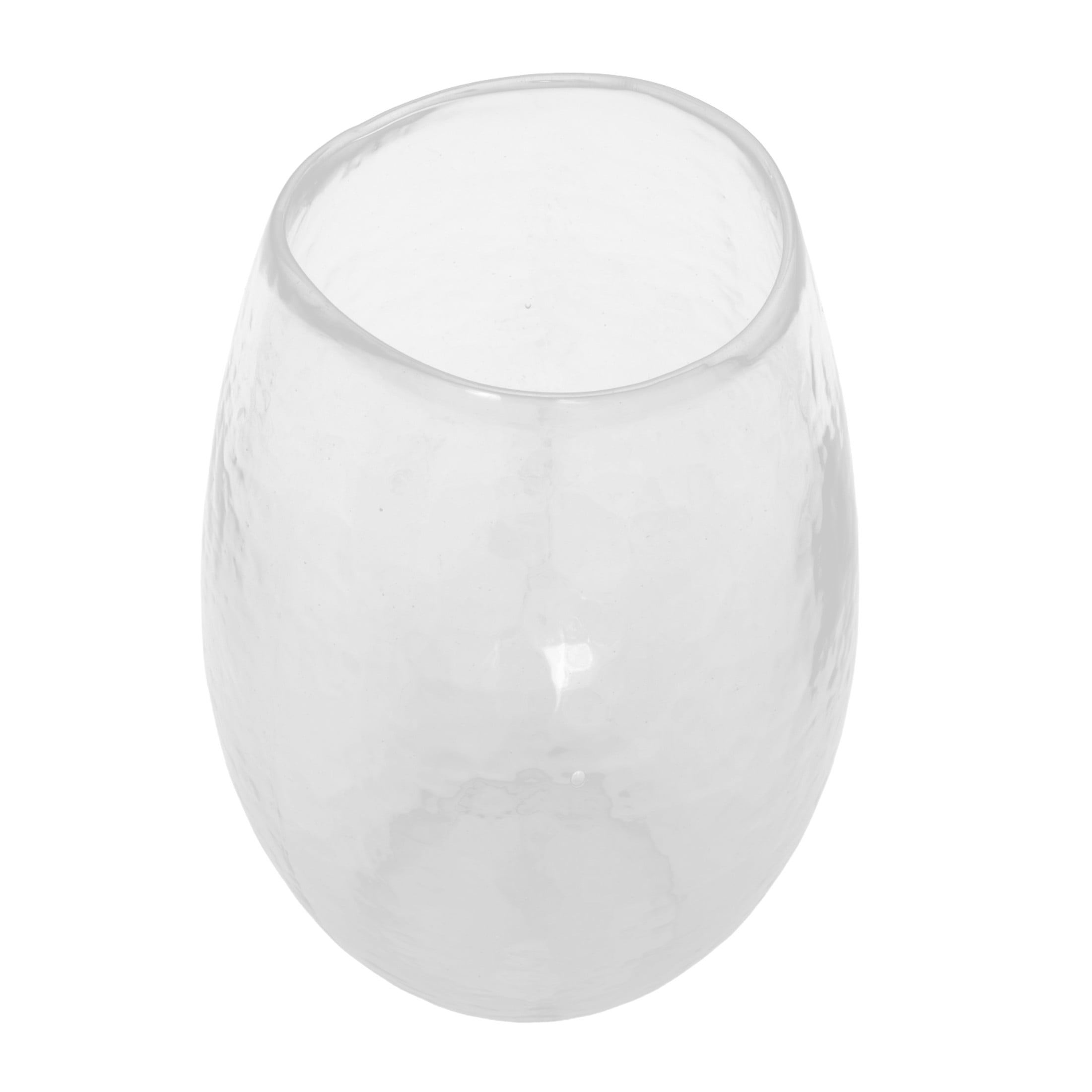 DecMode 12" Wide Glass Vase