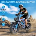 thumbnail image 4 of VortexRider 1500W Electric Bike for Adults, 20" Fat Tire E-Mountain Bikes, 48V 17.5Ah 32MPH Ebike for Adults Full Suspension UL2849, 4 of 7