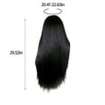 thumbnail image 3 of JINCBY Clearance,Wig Long Straight Hair Split Black Wig Women's Long Hair Waist Buckle Net Gift for Women, 3 of 7