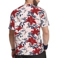 thumbnail image 2 of Wukai Lilies Flowers Print Men's Short-Sleeved Mesh T-Shirt,Quick-Dry Short Sleeve Workout T-Shirt-XX-Large, 2 of 8