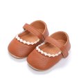 thumbnail image 3 of Yoyauz Baby Girl Mary Jane Shoes Anti Slip Rubber Sole Ballet Slippers Princess Dress Wedding Shoes Newborn Kids Shoes Toddler Shoes（0-12 Month）, 3 of 5