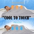 thumbnail image 5 of The Cold Blanket King Size Queen 2025 New Cold Blankets for Hot Sleepers Sleeping Double-Sided Cold Fiber Lightweight Breathable All Season Throw for Bed Sofa Travel Keep Cool Night (Gray,59*78in*1), 5 of 6