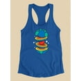 thumbnail image 3 of Sliced Earth Racerback Tank Women -Smartprints Designs, Female XX-Large, 3 of 4