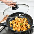 thumbnail image 4 of 12 In Glass Lid for Frying Pan, Tempered Replacement Cover Compatible with All 12 inches Cookware for Skillets, Round Cast Iron, Cast Aluminium, Stainless Steel Pans &Pots, 4 of 7