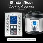Yedi Houseware 9 in 1 6 Quart Stainless Steel Multi Pressure Cooker, Silver