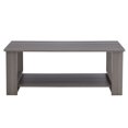 thumbnail image 2 of Triple Tree Modern Grey Textured Coffee Tables, 2-Layered Tea Tables Sofa Side Table with Open Storage Shelf for Living Room, 43.3"L×21.6"W×16.5"H, 2 of 9