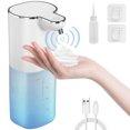 thumbnail image 1 of Automatic Foaming Soap Dispenser 400ml USB Rechargeable Waterproof Hand Sanitizer Dispenser with 4 Gears Wall Mount Touchless Sensor Soap Pump for Bathroom Kitchen, 1 of 9
