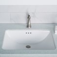 thumbnail image 2 of KRAUS Elavo 23-inch Rectangular Undermount White Porcelain Ceramic Bathroom Sink with Overflow, 2 of 9