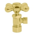 thumbnail image 3 of Westbrass D105X-03 Cross Handle Angle Stop Shut Off Valve, Polished Brass, 3 of 7