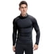 thumbnail image 2 of Camiseta de manga larga con cuello alto para hombre, ropa ajustada de secado rápido y alta elasticidad para deportes al aire libre, ropa deportiva de gran tamaño, 2 of 6