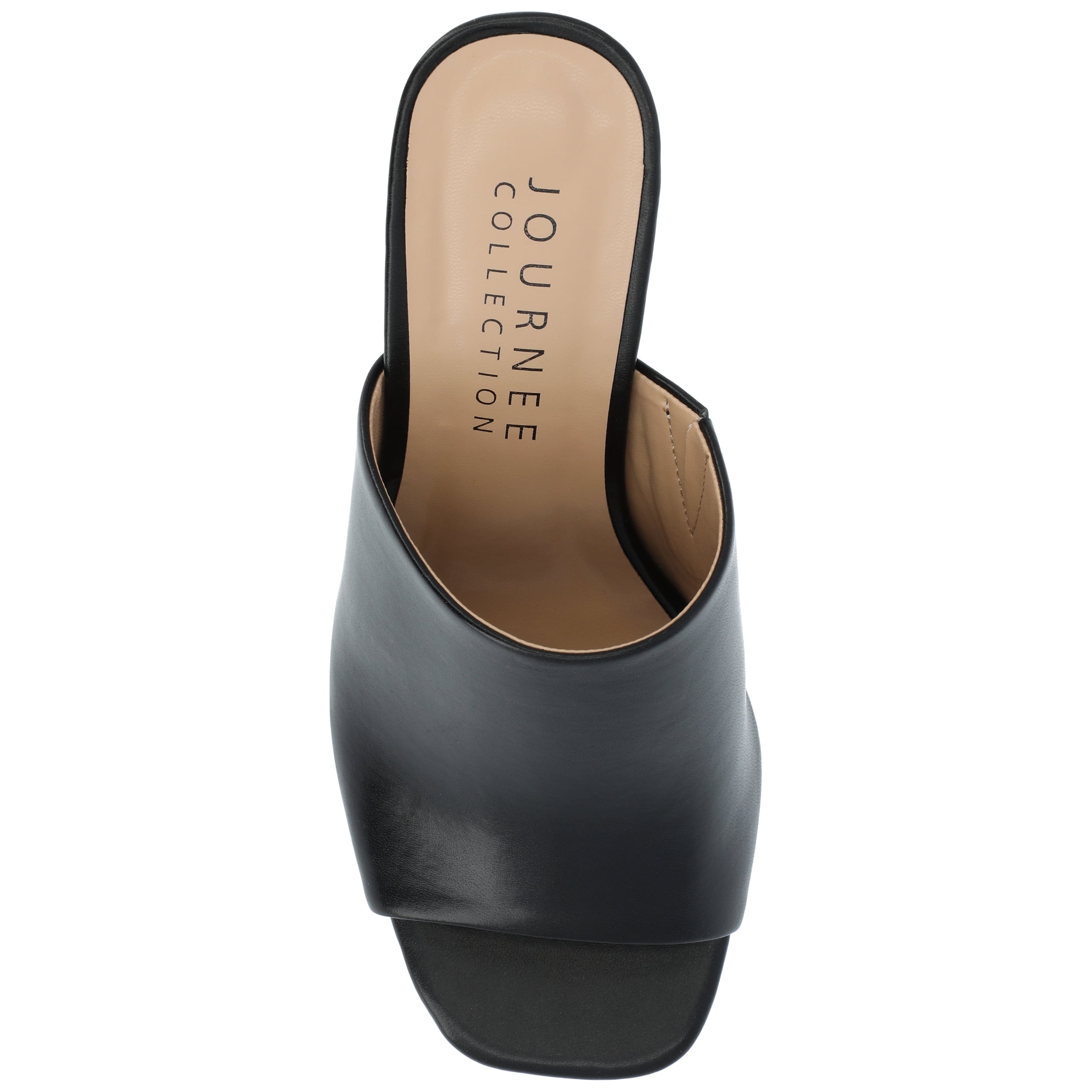 Journee Womens Ezzlynn Structured Heel Slip On Platform Dress Sandals